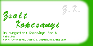 zsolt kopcsanyi business card